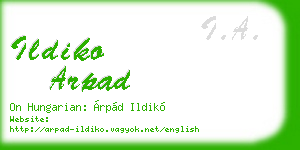 ildiko arpad business card